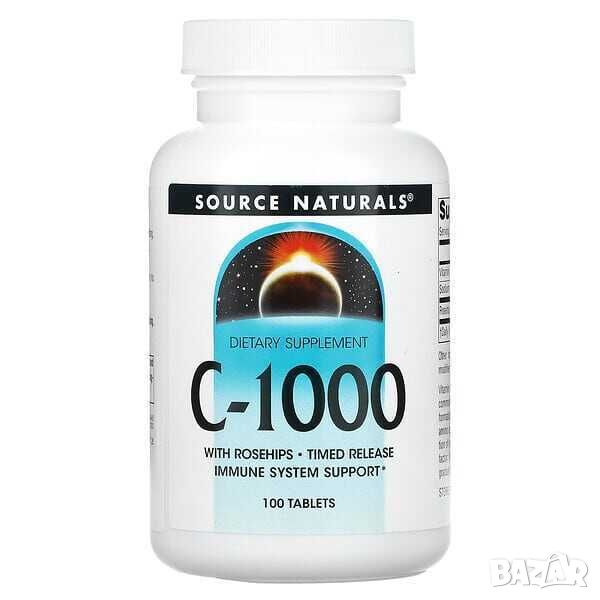 Витамин C-1000 Source Naturals 100 таблетки, снимка 1