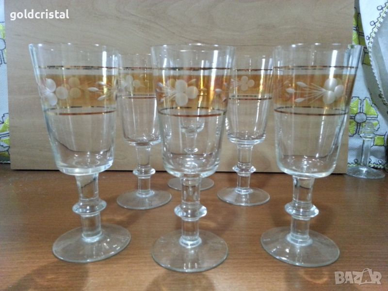 Ретро стъклени чаши , снимка 1