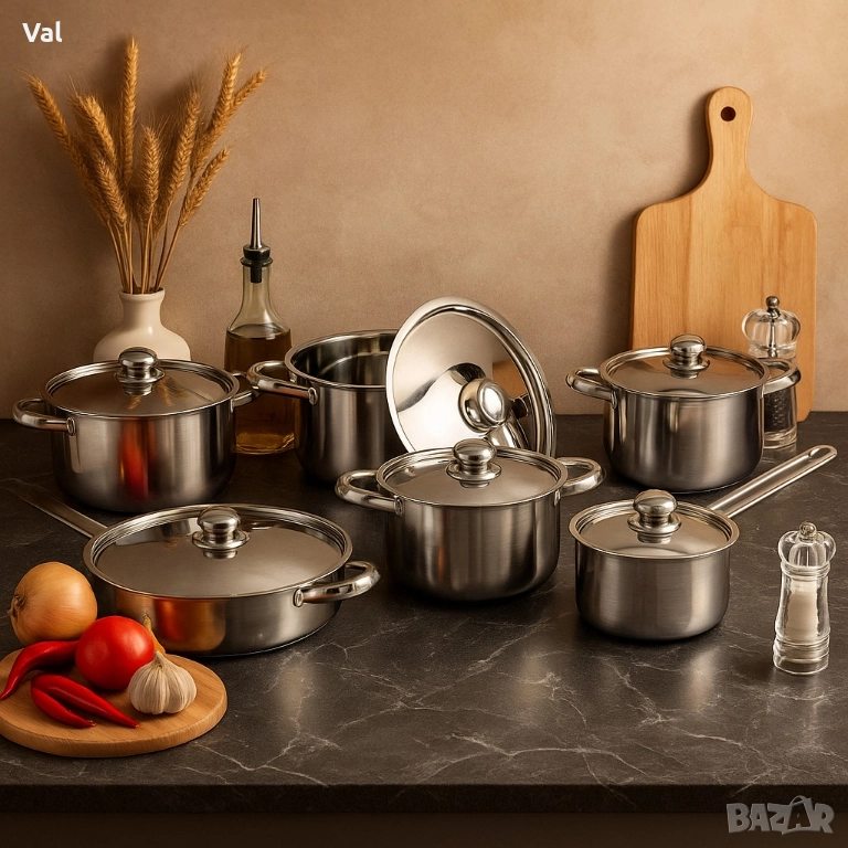 Професионален комплект тенджери Zeiplteir-12 части, снимка 1