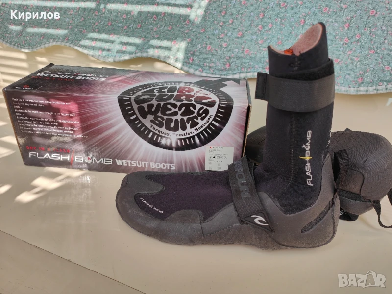 Обувки за кайт сърф, неопрен, уиндсърф RIP CURL, 3mm, 45.5 Чисто НОВИ!, снимка 1