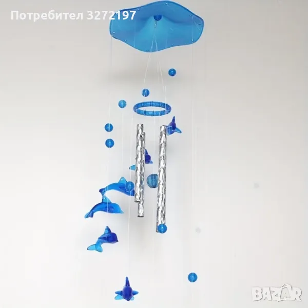 Красиви,Декоративни вятърни камбанки с делфини Wind Chime, снимка 1