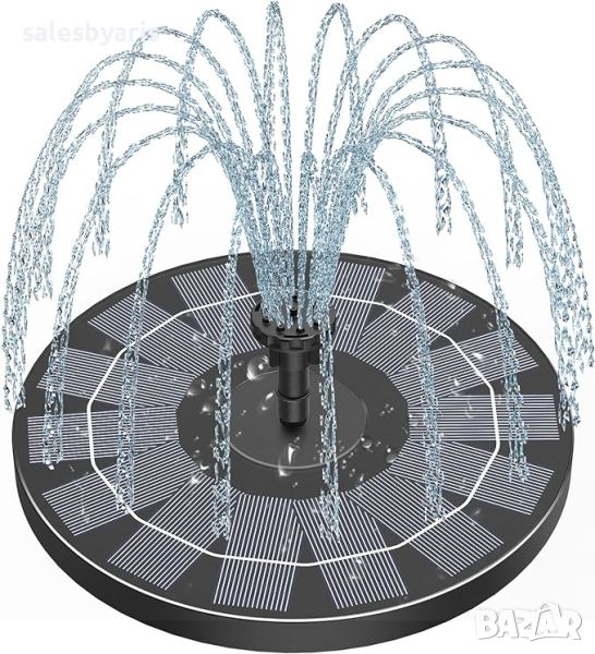 Слънчева помпа за фонтан за птичи бани и градини., снимка 1