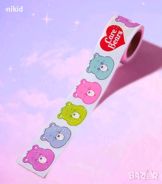 50 бр Грижовните мечета The Care Bears глава самозалепващи лепенки стикери за ръчна изработка, снимка 1