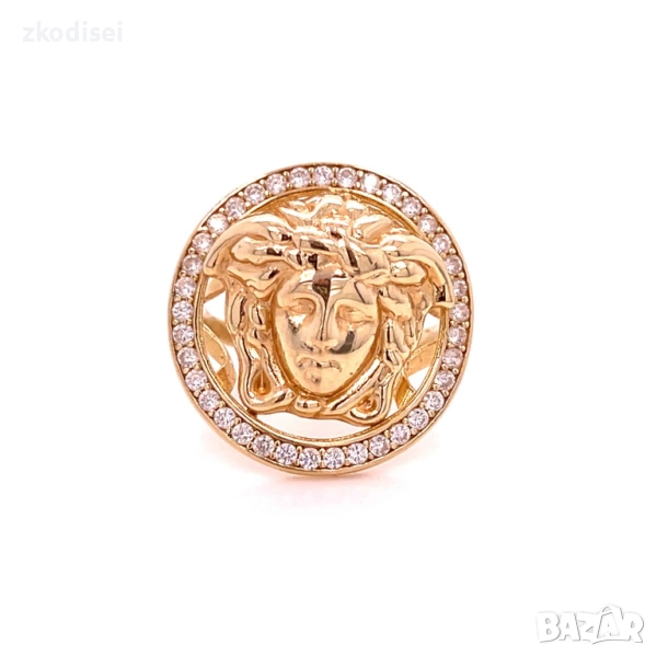 Златен дамски пръстен 2,89гр. размер:54 14кр. проба:585 модел:34843-1, снимка 1