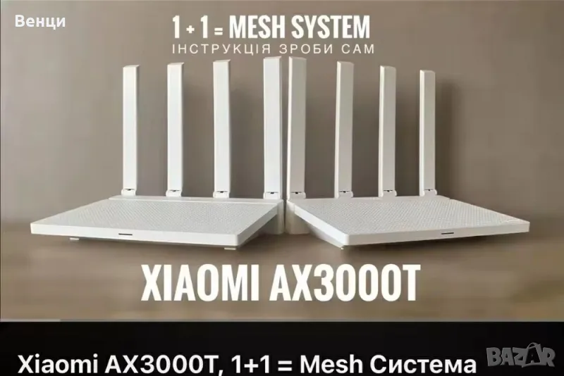 Xiaomi Router Chinese version AX3000T МЕSH рутер , снимка 1