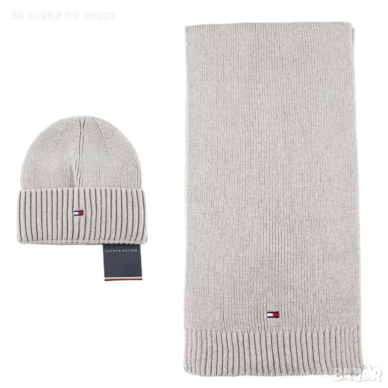 Tommy Hilfiger Комплект Зимен Шал И Зимна Шапка - Налични Различни Цветове Код SK429, снимка 1