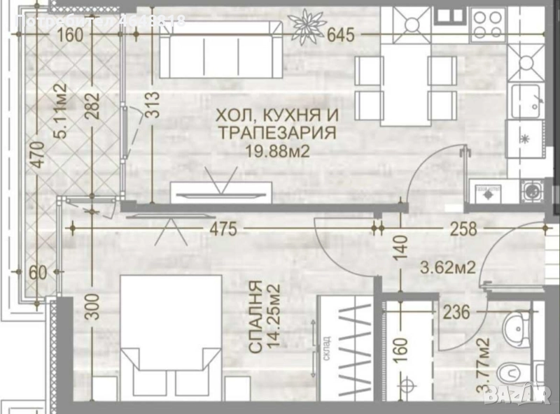 Продава се ДВУСТАЕН АПАРТАМЕНТ в МАНАСТИРСКИ ЛИВАДИ - ИЗТОК /ново строителство/, снимка 1