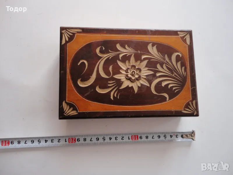 Невероятна дървена кутия за бижута дърворезба 6, снимка 1