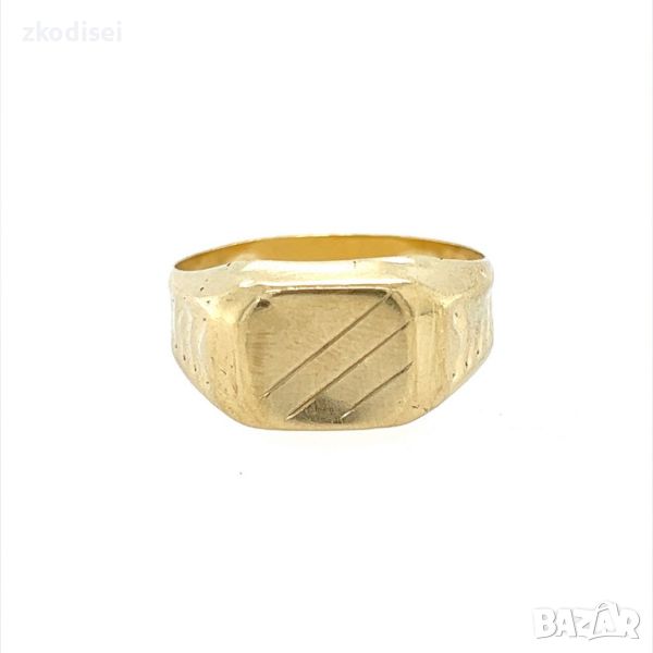 Златен мъжки пръстен 2,94гр. размер:64 14кр. проба:585 модел:23555-1, снимка 1