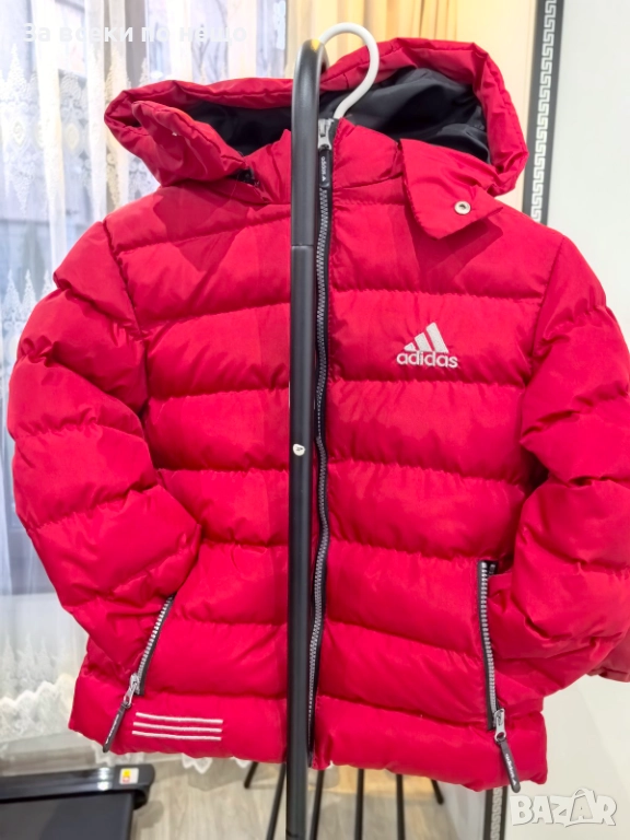 Adidas Детско Червено Зимно Яке С Качулка Адидас Код Детски Находки18, снимка 1