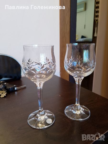 кристални чаши за вино и коняк, снимка 1