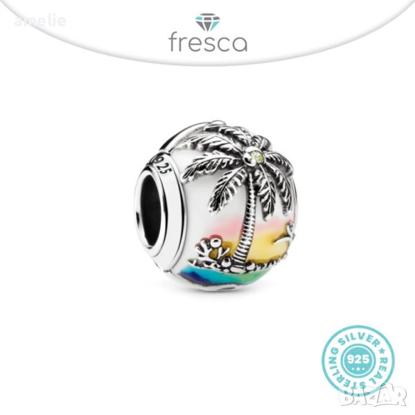 Талисман Fresca по модел тип Пандора 925 Pandora Desert Island Charm. Колекция Amélie, снимка 1