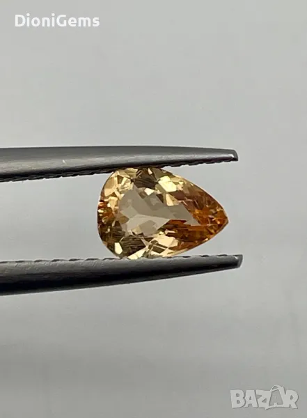 🧡 Луксозен натурален топаз 1.37ct – Сертифициран от IGI! 🧡, снимка 1