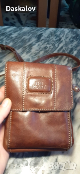 Продавам мъжка кожена чанта през рамо, снимка 1