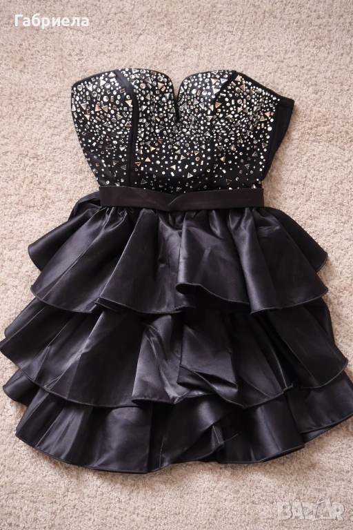 Носа къса черна рокля , снимка 1