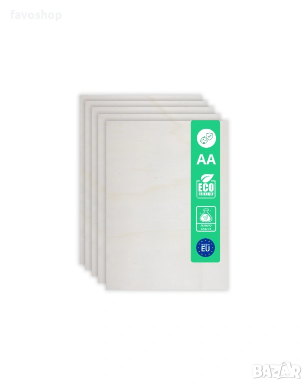 Шперплат 2мм A4 топола – комплект 5 бр, снимка 1