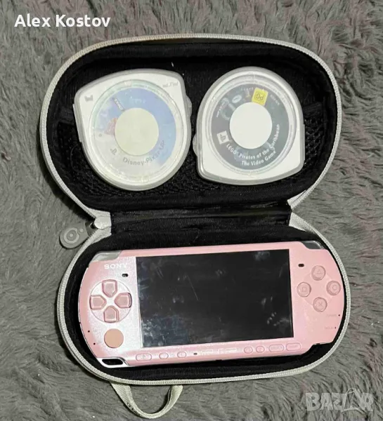 PSP/ПСП, розов с 2 игри, без зарядно, снимка 1