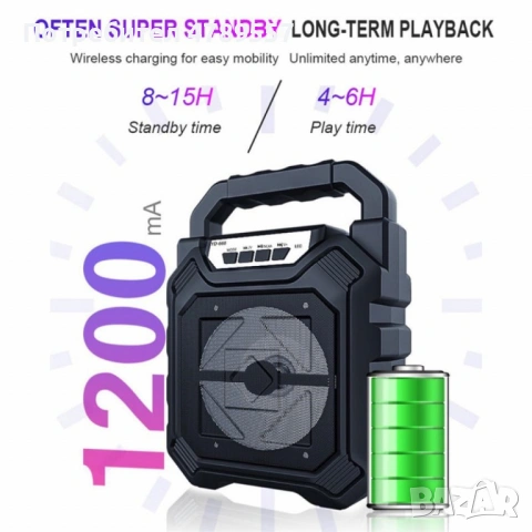 Преносим Bluetooth високоговорител Boom Box YD-668, снимка 3 - Тонколони - 54282173