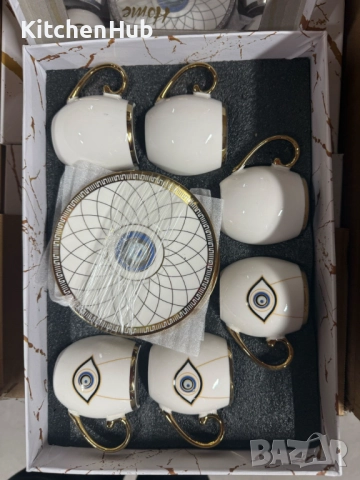 Луксозен сервиз за кафе – елегантност, която превръща всяка глътка в ритуал, снимка 6 - Сервизи - 52381467