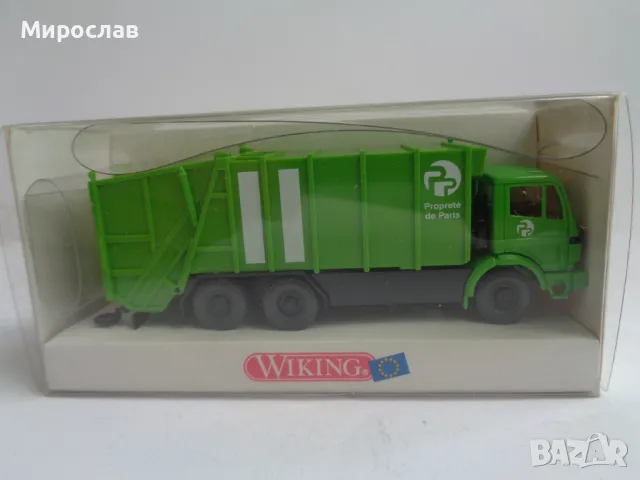 WIKING H0 1/87 MERCEDES КАМИОН СМЕТОСЪБИРАЧ МОДЕЛ, снимка 2 - Колекции - 47421393