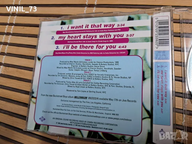 Backstreet Boys – I Want It That Way, снимка 3 - CD дискове - 50320319