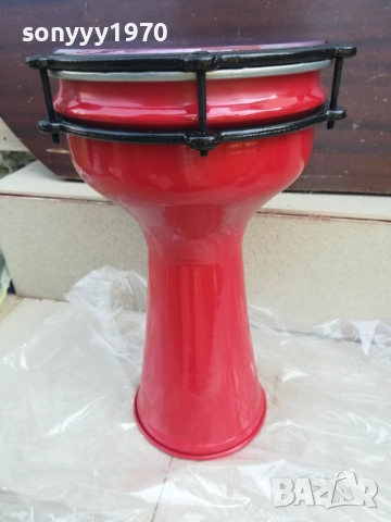 ГОЛЯМА ЧЕРВЕНА ТАРАМБУКА С БОЛТОВЕ-ВНОС СИРИЯ 2108251327LCHERY, снимка 4 - Ударни инструменти - 51441066