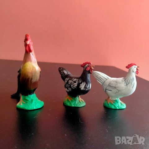 Колекционерска фигурка Schleich Rooster Chicken 1983 13014, 13011, 13018, снимка 5 - Колекции - 45933163