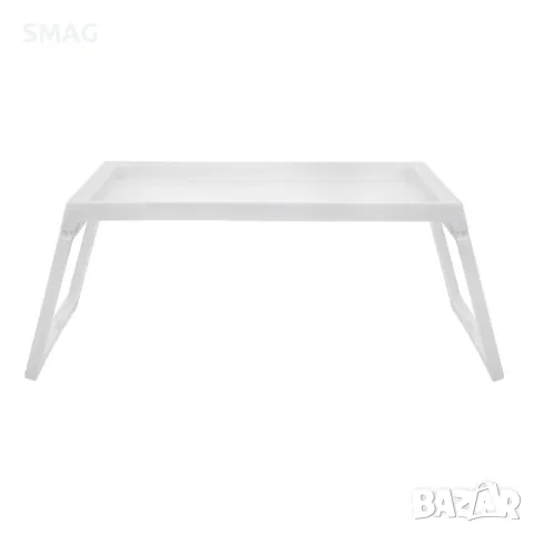 Поднос - маса пластмасова сгъваема бяла 54x35x27см S_1248527, снимка 3 - Маси - 50047971