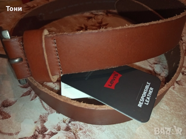 LEVI'S Оригинал Нов Мъжки Колан Изцяло от Естествена Кожа с Етикет 120см., снимка 6 - Колани - 52777338