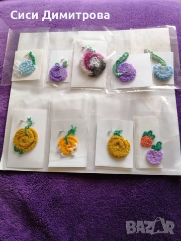 Плетена брошка, снимка 2 - Други - 53646821