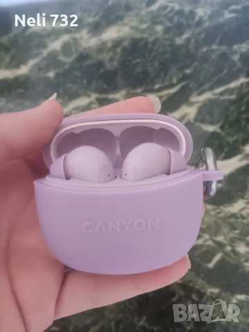 Слушалки CANYON CN S-TWS5PU PURPLE, снимка 3 - Bluetooth слушалки - 46844926