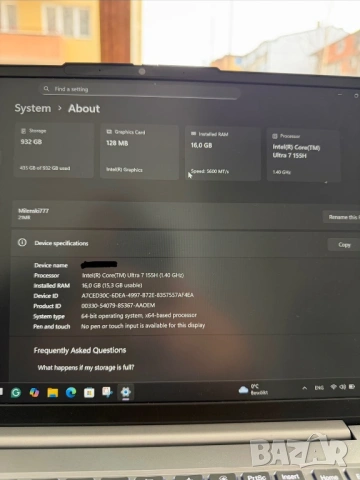 Lenovo ThinkBook 14 Gen 7 IntelCore 7 Ultra 2025 , снимка 4 - Лаптопи за игри - 53384763