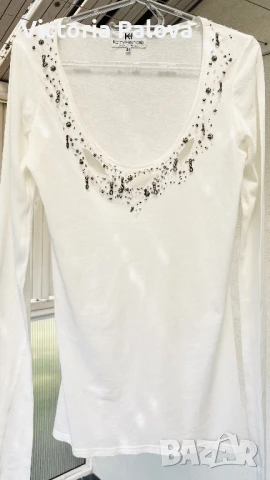 Модна къща KATHY HEYNDELS PRÊT-À-PORTER красива блуза, снимка 9 - Корсети, бюстиета, топове - 51234112