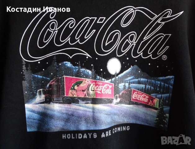 Coca Cola Holidays are Coming мъжки суичър Кока Кола, снимка 3 - Суичъри - 52179570