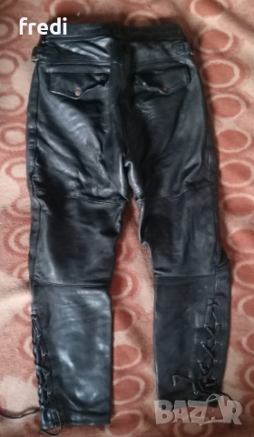 Панталон от естествена кожа (Рокерски), снимка 2 - Панталони - 52366733