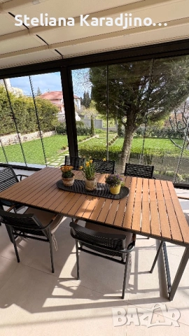 Градинска маса от изкуствена дървесина , снимка 2 - Градински мебели, декорация  - 54234419