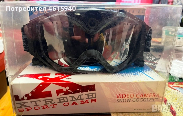 Очила / маска с 12МР вградена екшън камера + 2 нови батерии х1000мА