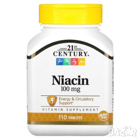 21st Century Ниацин, 100 mg, 110 таблетки, снимка 1 - Хранителни добавки - 46082371