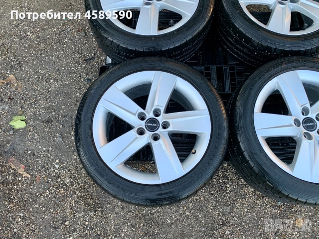 4бр.Алуминиеви джанти 16цола 5x100+ГУМИ 215/45/16 за Skoda Roomster,Fabia,Rapid,Vw Polo,Seat, снимка 5 - Гуми и джанти - 52124331
