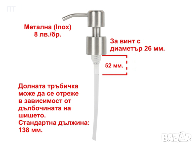 Резервна помпа за дозатор за течен сапун, снимка 2 - Други стоки за дома - 45037409