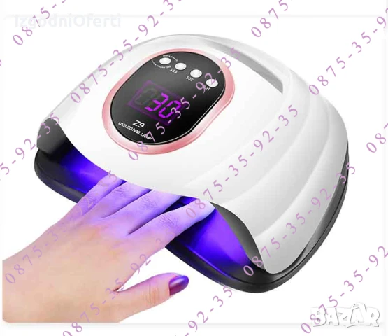 Мощна 220W UV LED ЛАМПА SUN Z9. Печка за маникюр,педикюр,нокти. 57 ЛЕД, снимка 8 - Друга електроника - 50867771
