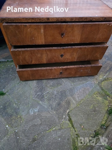 Стар дървен скрин,масив., снимка 4 - Скринове - 54230276