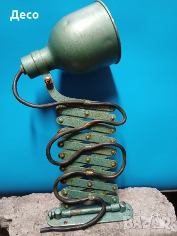 Стара индустриална настолна лампа., снимка 4 - Други ценни предмети - 53486787