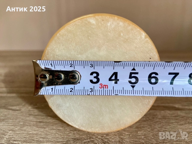 Декоративна ваза от камък (предположително мрамор/алабастър), винтидж, снимка 7 - Антикварни и старинни предмети - 53383514