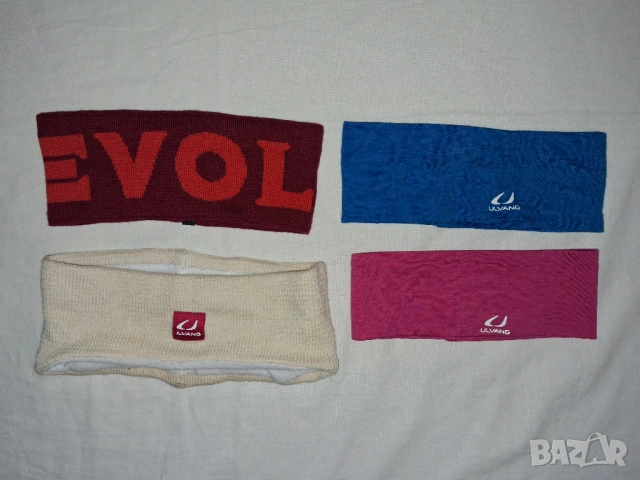  4 броя Devold и Ulvang лента за глава мерино 100% Merino Wool 