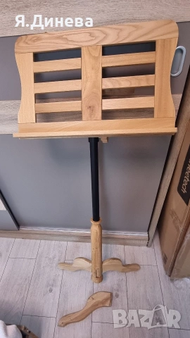 Дървена стойка за ноти, снимка 2 - Други - 54092576