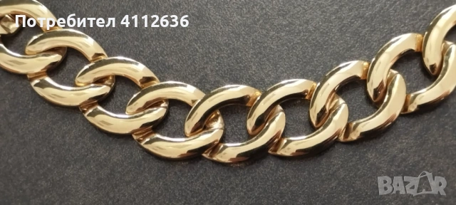 Тройно позлатена винтидж верига Napier, снимка 4 - Колиета, медальони, синджири - 53220919