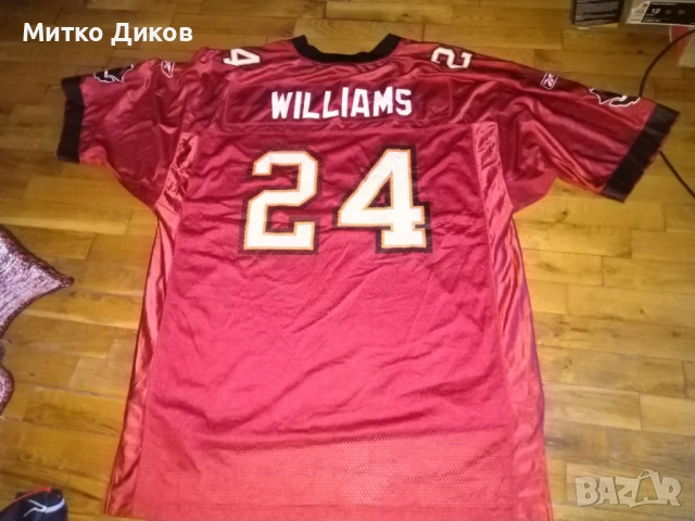 Маркова тениска амер.футбол Cadillac Williams # 24 NFL Tampa Bay Buccaneers Reebok размер L, снимка 10 - Други спортове - 51061270