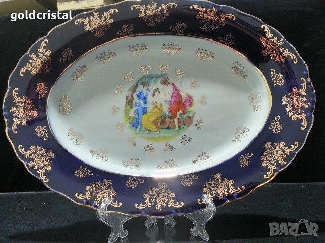 порцеланово плато елипса Чехословакия , снимка 2 - Антикварни и старинни предмети - 53932834