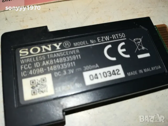 SONY EZW-RT50 WIRELESS TRANSCEIVER-ЗА УСИЛВАТЕЛ ВНОС SWISS 0402251040, снимка 2 - Ресийвъри, усилватели, смесителни пултове - 48957990